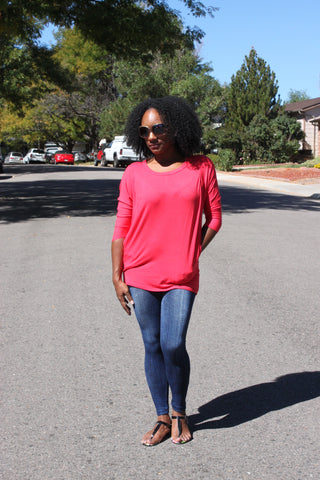 Dolman top w/banded bottom